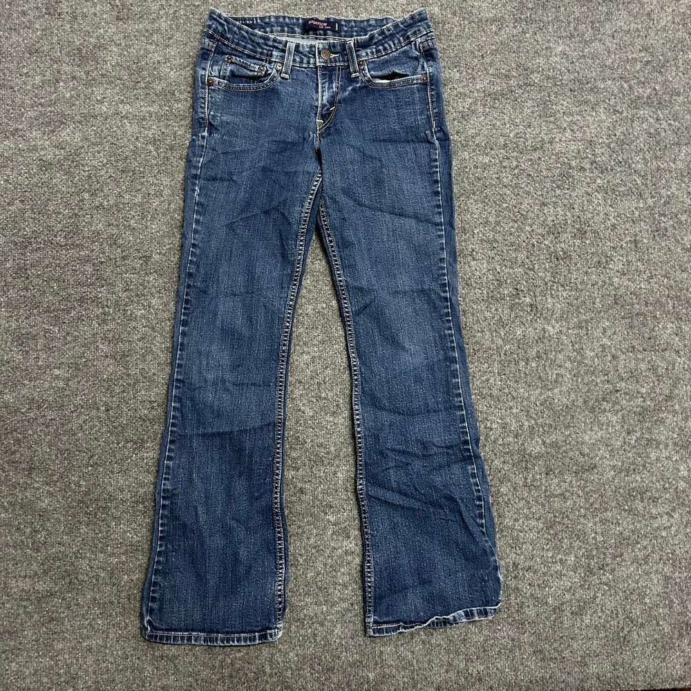 Levi's Jeans Womens Size 7M Blue Superlow 518 Bootcut Stretch Denim Casual